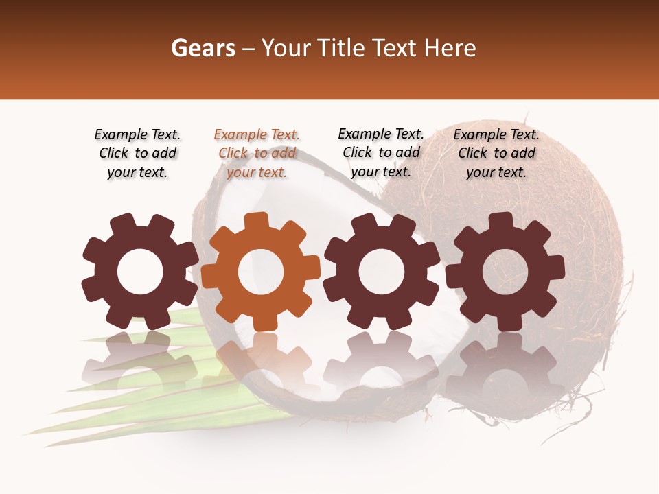 A Coconut With A Piece Of Coconut On Top Of It PowerPoint Template