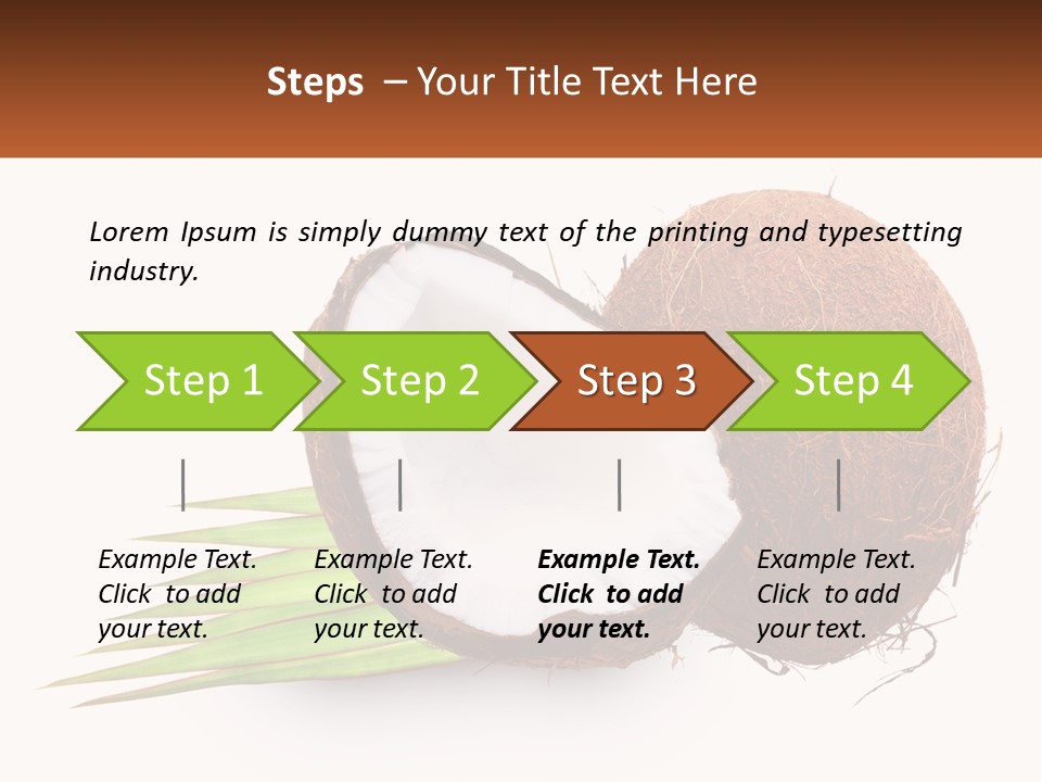 A Coconut With A Piece Of Coconut On Top Of It PowerPoint Template