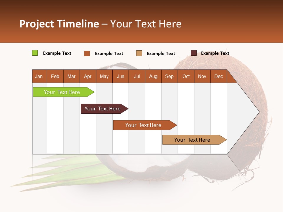 A Coconut With A Piece Of Coconut On Top Of It PowerPoint Template