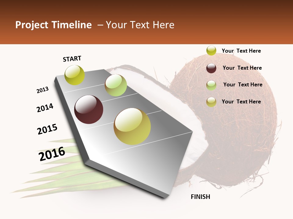 A Coconut With A Piece Of Coconut On Top Of It PowerPoint Template