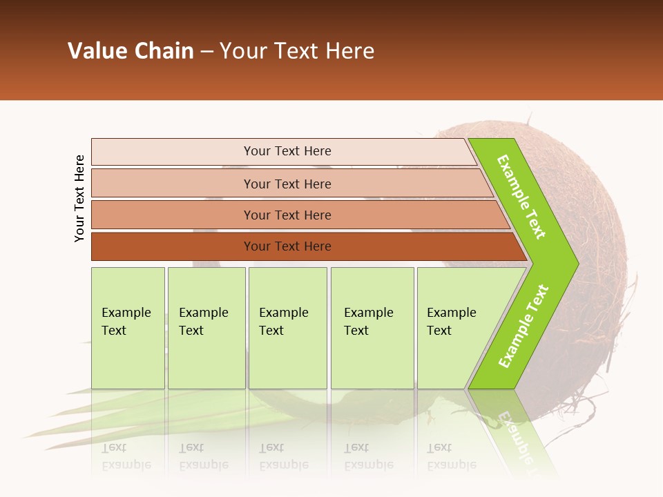 A Coconut With A Piece Of Coconut On Top Of It PowerPoint Template