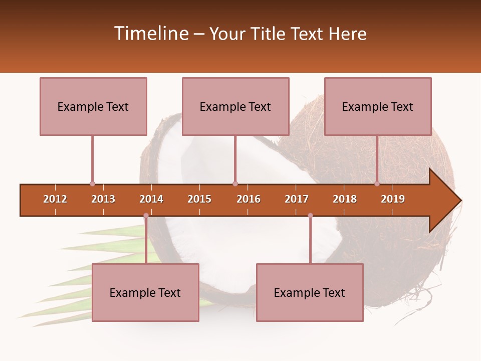 A Coconut With A Piece Of Coconut On Top Of It PowerPoint Template