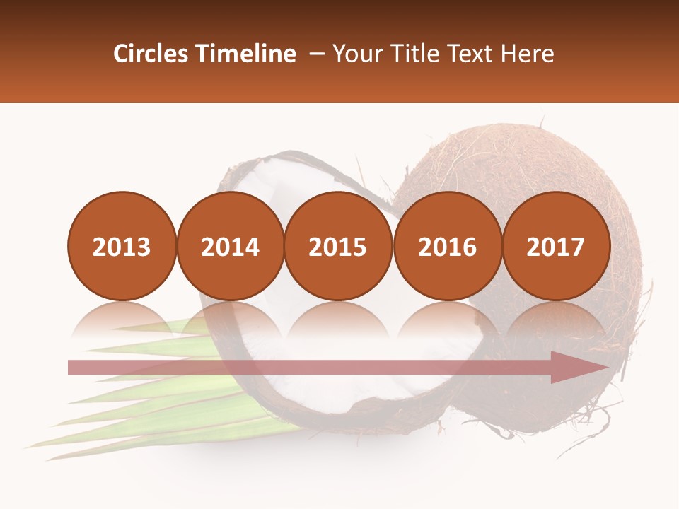 A Coconut With A Piece Of Coconut On Top Of It PowerPoint Template