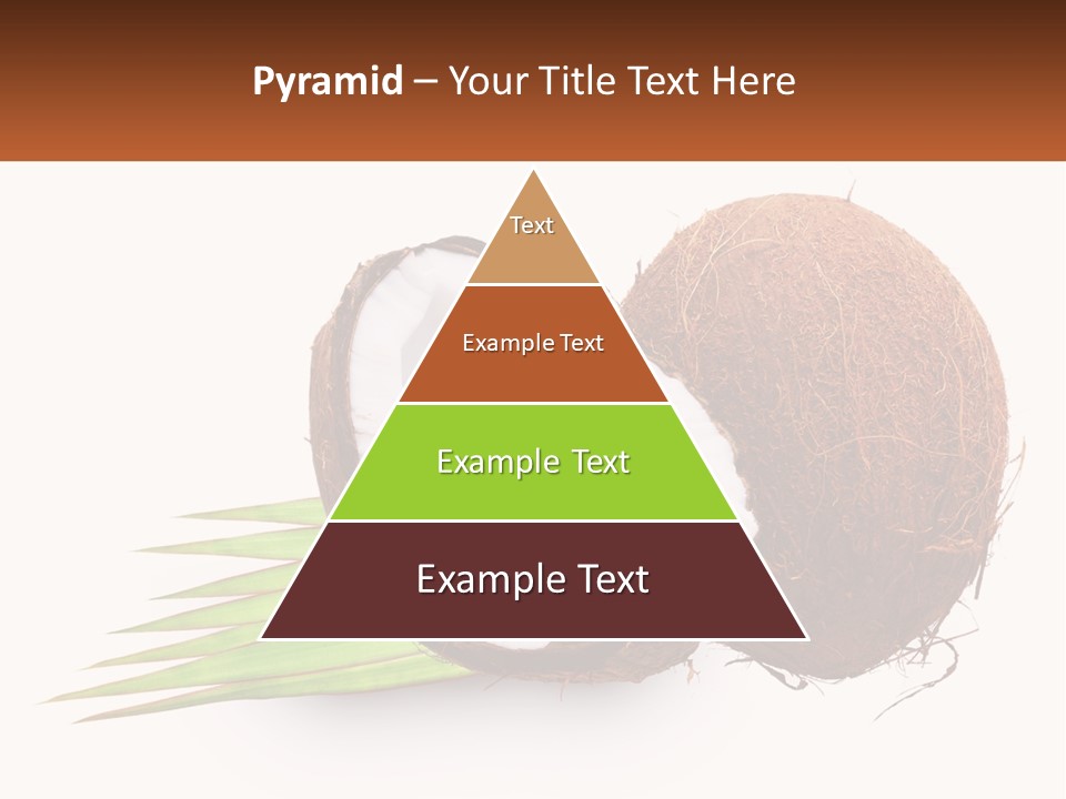 A Coconut With A Piece Of Coconut On Top Of It PowerPoint Template