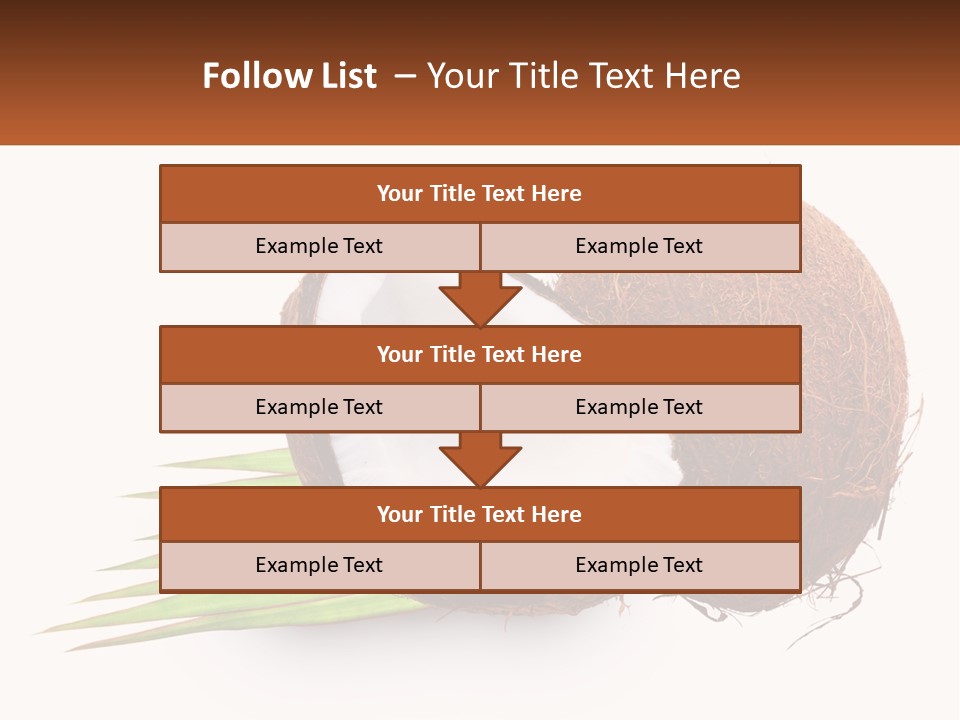 A Coconut With A Piece Of Coconut On Top Of It PowerPoint Template