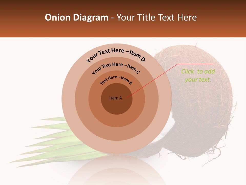 A Coconut With A Piece Of Coconut On Top Of It PowerPoint Template