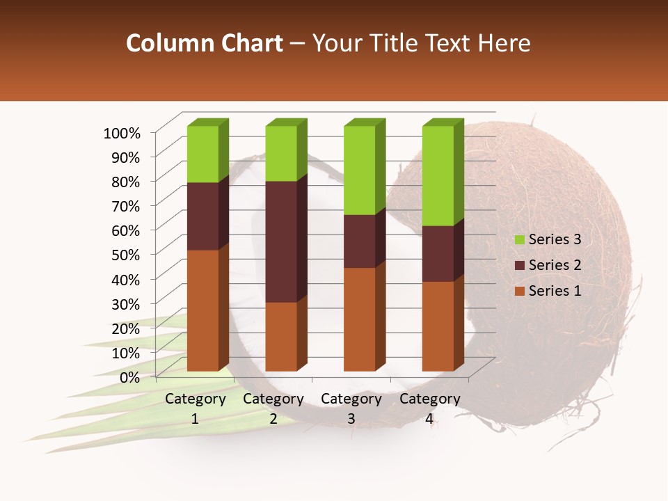 A Coconut With A Piece Of Coconut On Top Of It PowerPoint Template