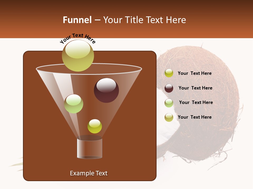 A Coconut With A Piece Of Coconut On Top Of It PowerPoint Template