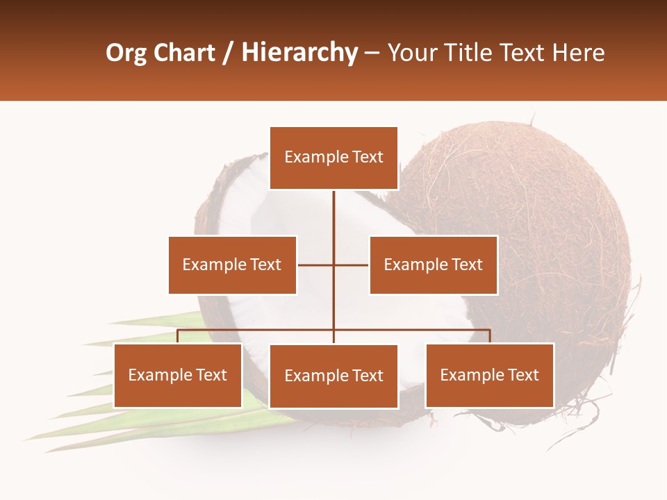 A Coconut With A Piece Of Coconut On Top Of It PowerPoint Template