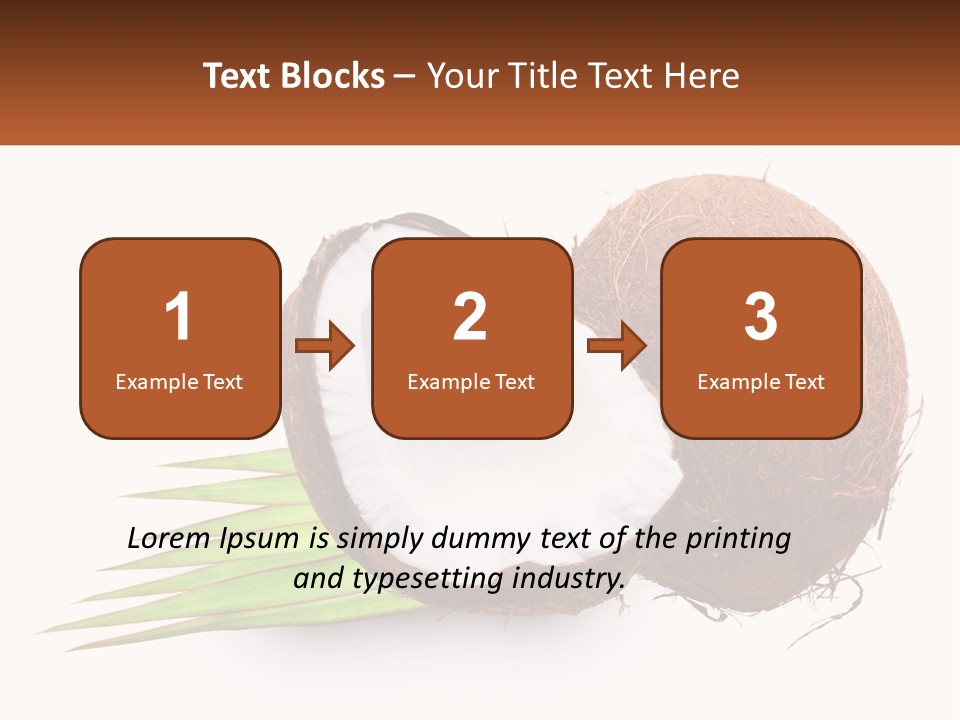 A Coconut With A Piece Of Coconut On Top Of It PowerPoint Template