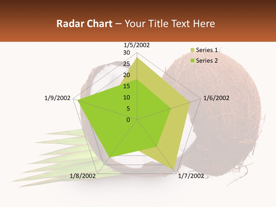 A Coconut With A Piece Of Coconut On Top Of It PowerPoint Template