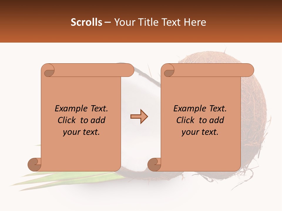 A Coconut With A Piece Of Coconut On Top Of It PowerPoint Template