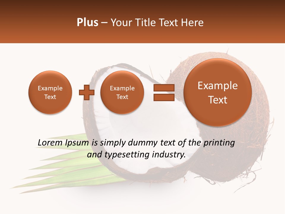 A Coconut With A Piece Of Coconut On Top Of It PowerPoint Template