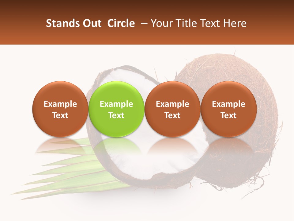 A Coconut With A Piece Of Coconut On Top Of It PowerPoint Template