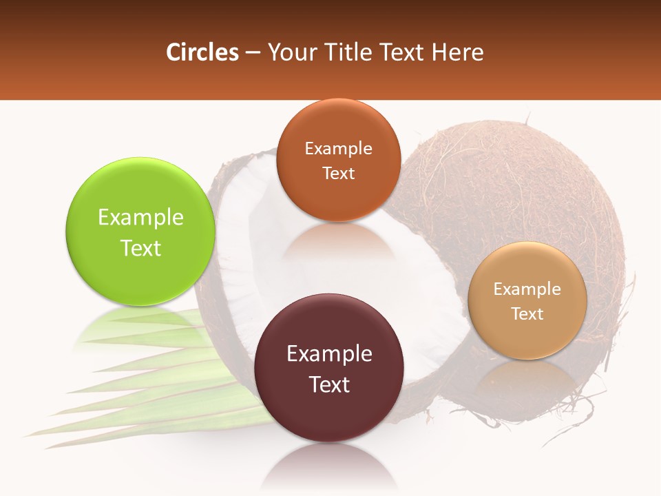 A Coconut With A Piece Of Coconut On Top Of It PowerPoint Template