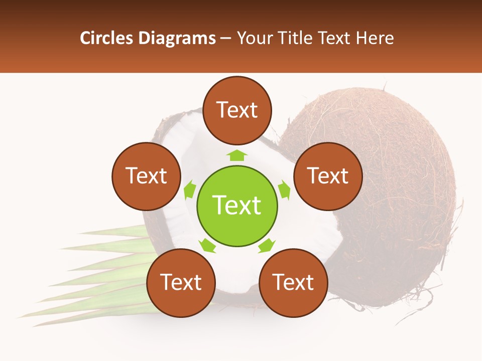 A Coconut With A Piece Of Coconut On Top Of It PowerPoint Template