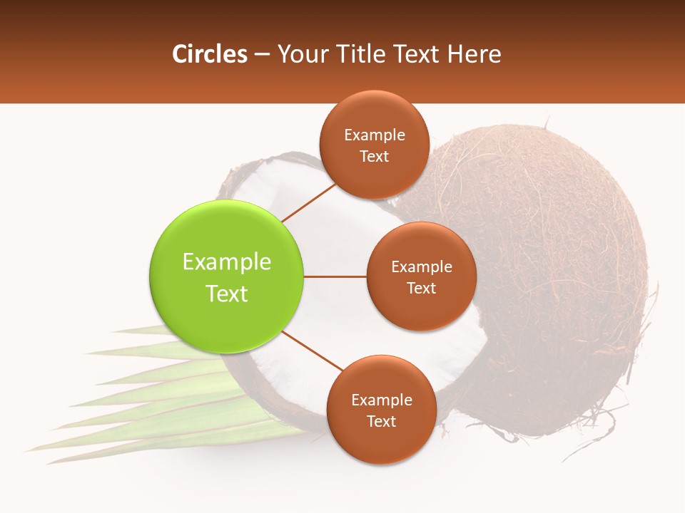 A Coconut With A Piece Of Coconut On Top Of It PowerPoint Template