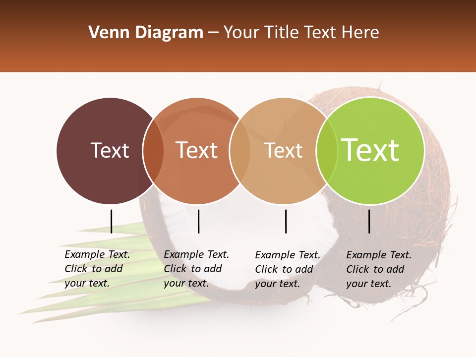 A Coconut With A Piece Of Coconut On Top Of It PowerPoint Template