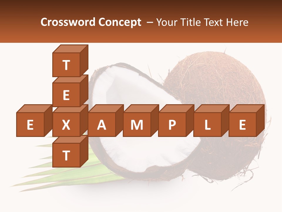 A Coconut With A Piece Of Coconut On Top Of It PowerPoint Template