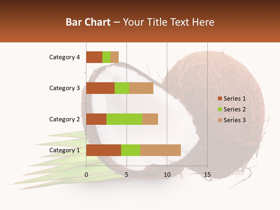 A Coconut With A Piece Of Coconut On Top Of It PowerPoint Template