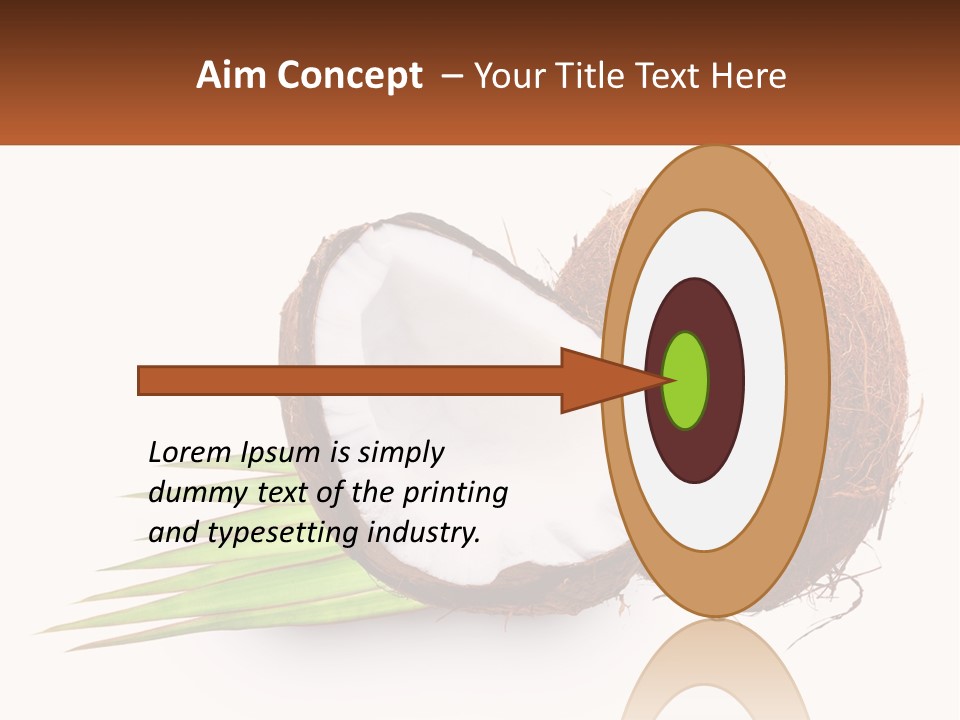 A Coconut With A Piece Of Coconut On Top Of It PowerPoint Template