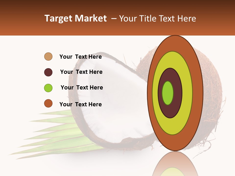 A Coconut With A Piece Of Coconut On Top Of It PowerPoint Template