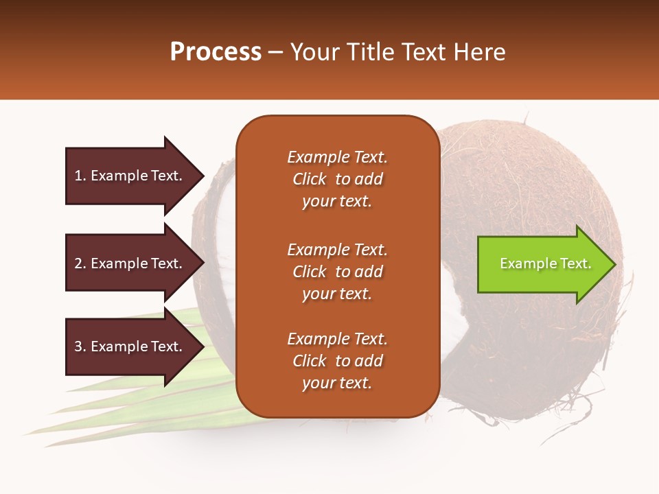A Coconut With A Piece Of Coconut On Top Of It PowerPoint Template