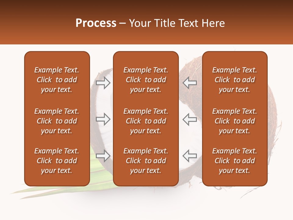 A Coconut With A Piece Of Coconut On Top Of It PowerPoint Template