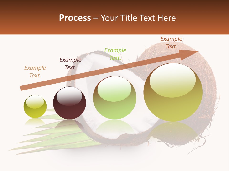 A Coconut With A Piece Of Coconut On Top Of It PowerPoint Template