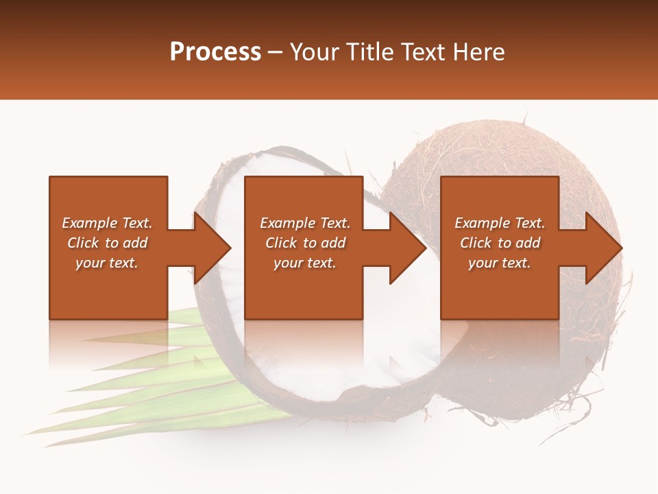 A Coconut With A Piece Of Coconut On Top Of It PowerPoint Template