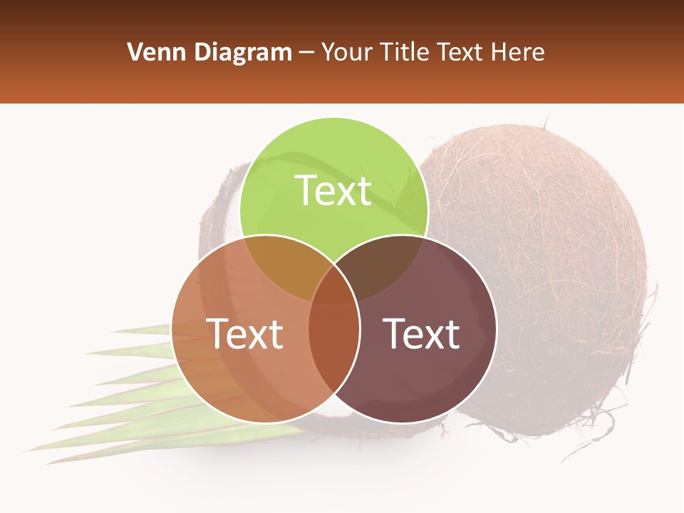 A Coconut With A Piece Of Coconut On Top Of It PowerPoint Template