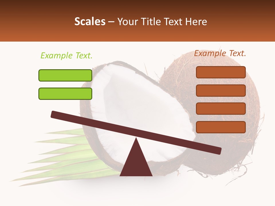 A Coconut With A Piece Of Coconut On Top Of It PowerPoint Template