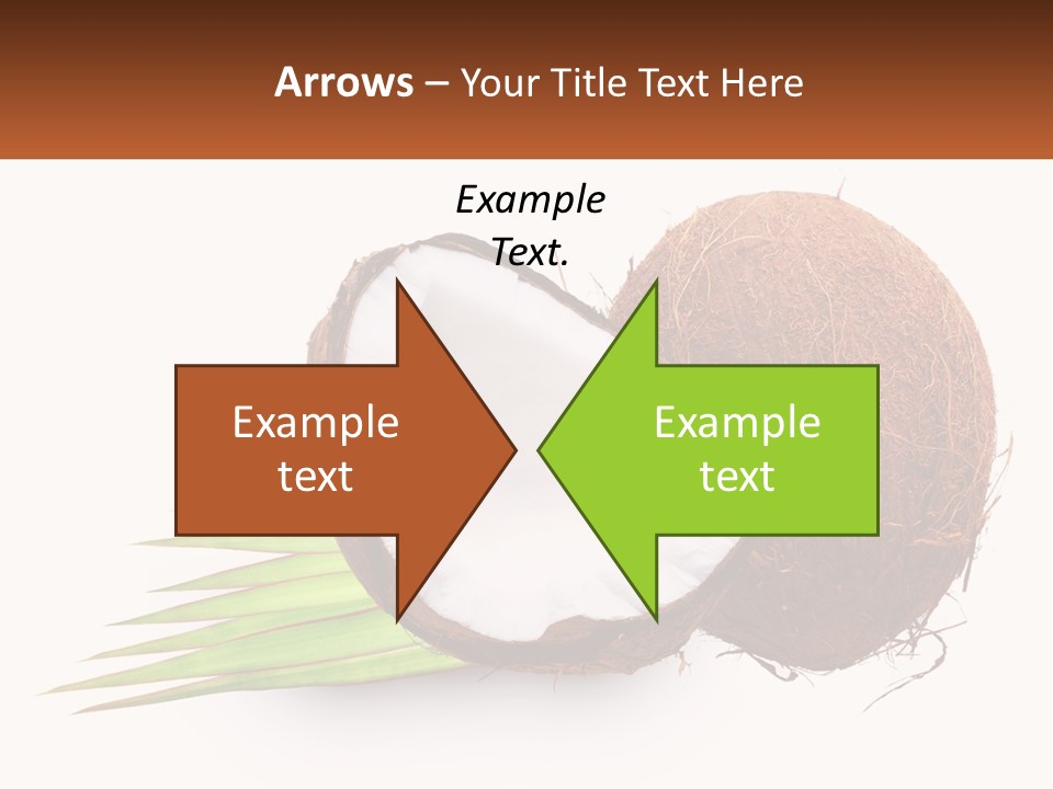 A Coconut With A Piece Of Coconut On Top Of It PowerPoint Template