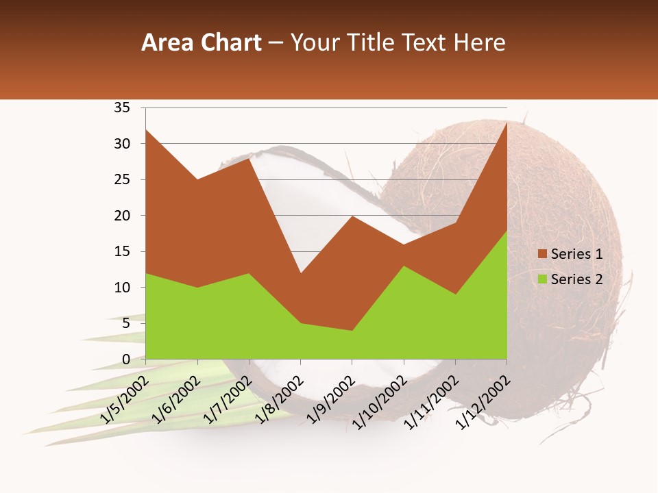 A Coconut With A Piece Of Coconut On Top Of It PowerPoint Template