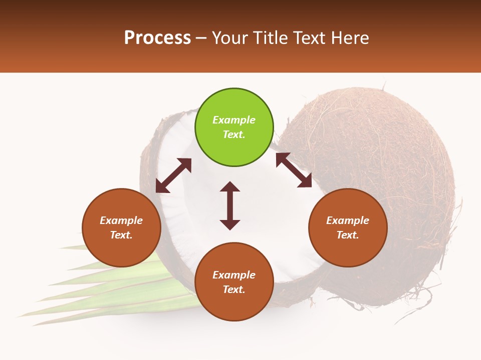 A Coconut With A Piece Of Coconut On Top Of It PowerPoint Template