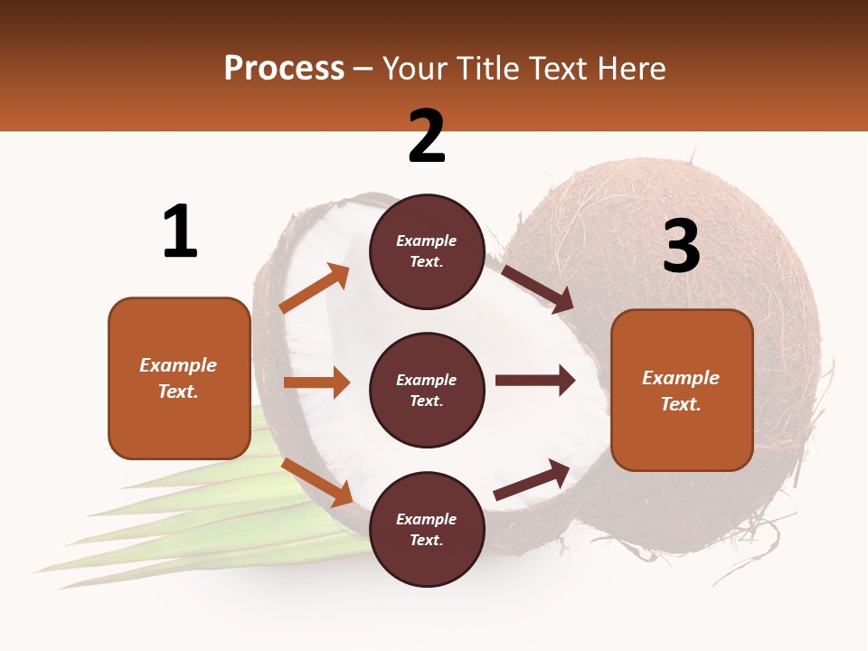 A Coconut With A Piece Of Coconut On Top Of It PowerPoint Template