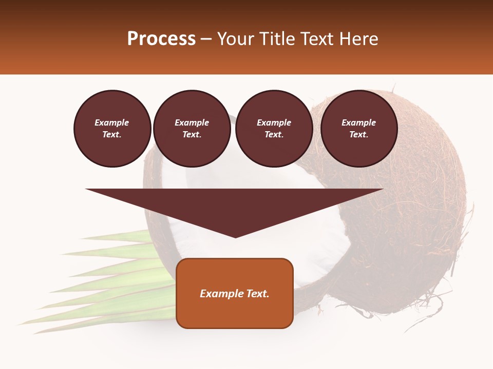 A Coconut With A Piece Of Coconut On Top Of It PowerPoint Template