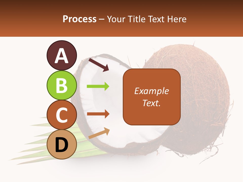 A Coconut With A Piece Of Coconut On Top Of It PowerPoint Template