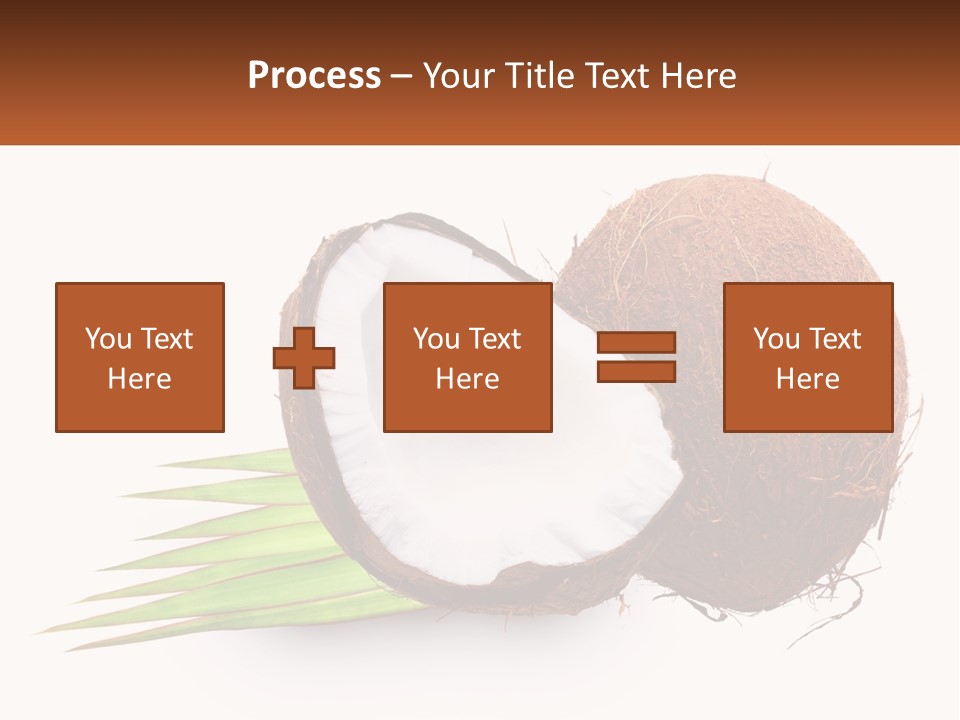 A Coconut With A Piece Of Coconut On Top Of It PowerPoint Template