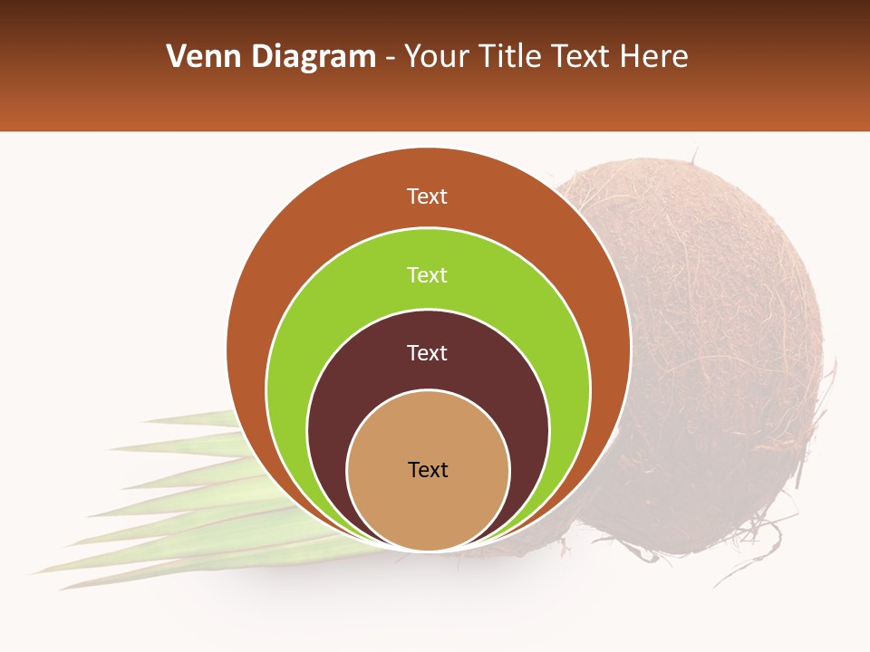 A Coconut With A Piece Of Coconut On Top Of It PowerPoint Template