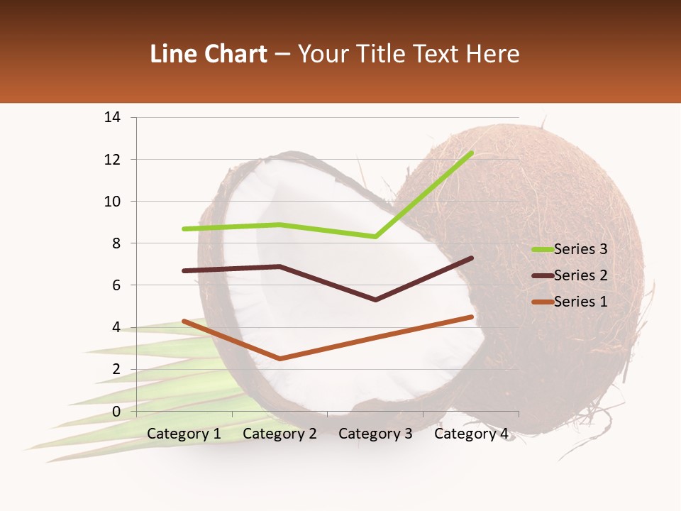 A Coconut With A Piece Of Coconut On Top Of It PowerPoint Template