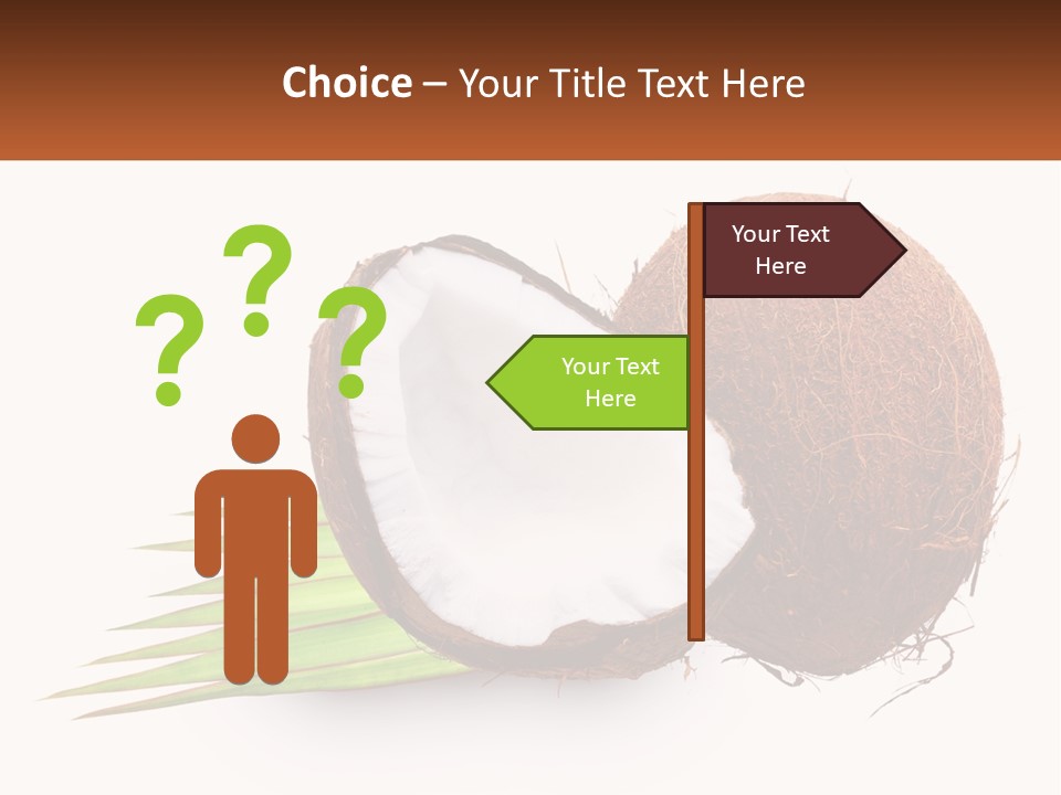 A Coconut With A Piece Of Coconut On Top Of It PowerPoint Template