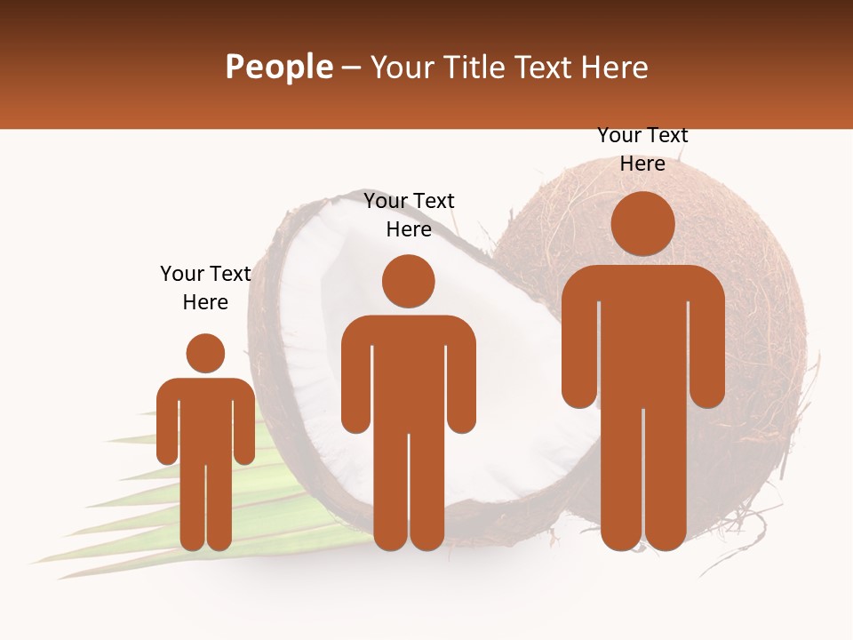 A Coconut With A Piece Of Coconut On Top Of It PowerPoint Template