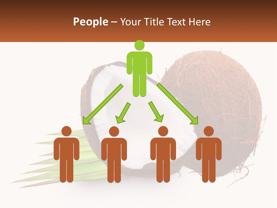 A Coconut With A Piece Of Coconut On Top Of It PowerPoint Template