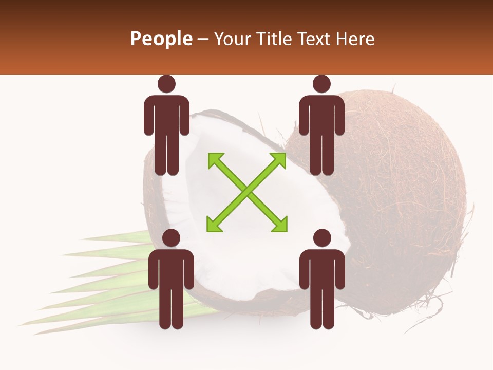 A Coconut With A Piece Of Coconut On Top Of It PowerPoint Template