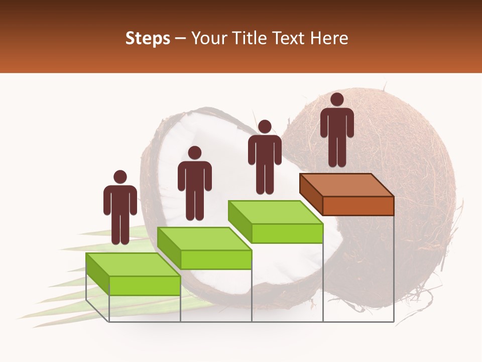 A Coconut With A Piece Of Coconut On Top Of It PowerPoint Template