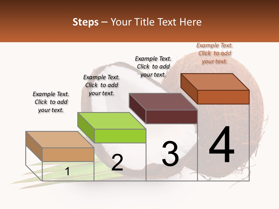 A Coconut With A Piece Of Coconut On Top Of It PowerPoint Template