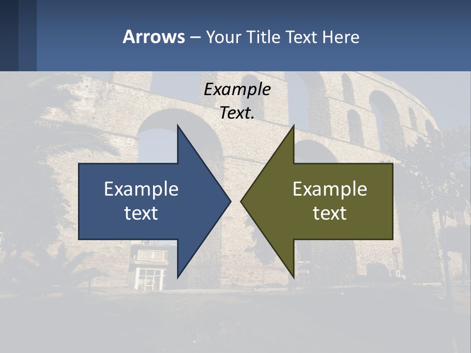 A Large Brick Structure With Arches In The Middle Of It PowerPoint Template