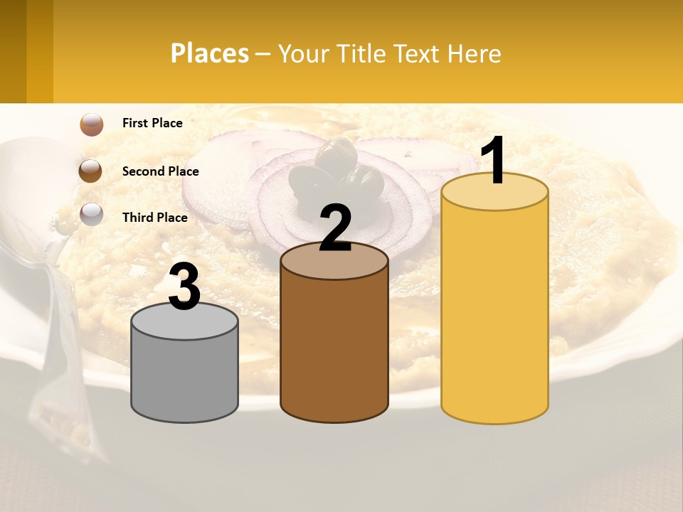 A Plate Of Food With A Fork And Knife PowerPoint Template