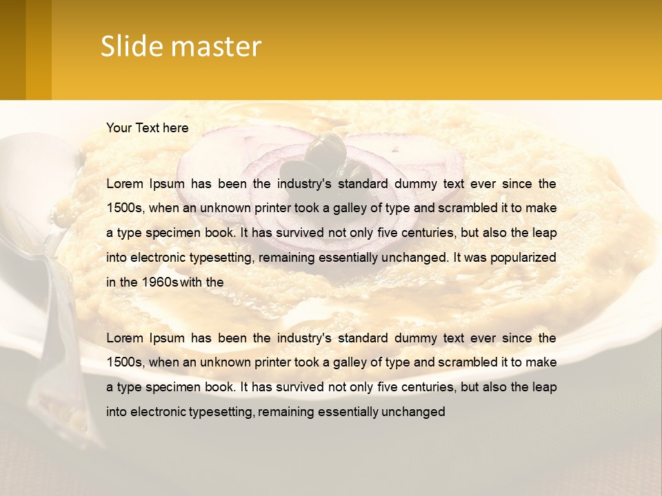 A Plate Of Food With A Fork And Knife PowerPoint Template